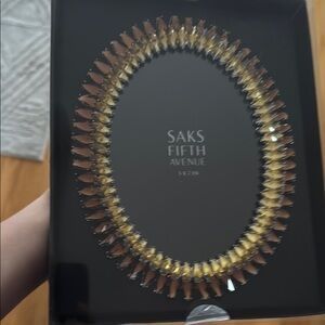 Saks Fifth Avenue Gold and brown picture frame 5 X 7 in